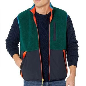Tommy Hilfiger Men's Botanical Green Hiker Sherpa Full Zip Vest Size L